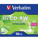 Verbatim CD-RW 12x Jewel Case 10