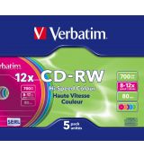 Verbatim CD-RW 12x Slim Colour 5