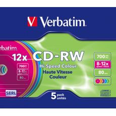 Verbatim CD-RW 12x Slim Colour 5