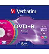 Verbatim DVD+R 16x Colour Slim 5