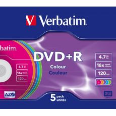 Verbatim DVD+R 16x Colour Slim 5