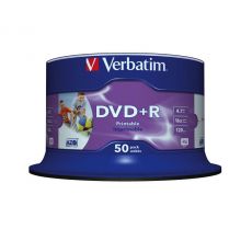 Verbatim DVD+R 16X Print NO ID Cake 50