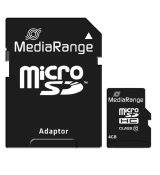 Mediarange Micro SDHC pamäťová karta 4GB Class 10+ adapter