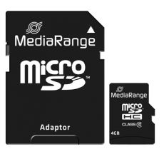 Mediarange Micro SDHC pamäťová karta 4GB Class 10+ adapter