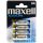 Maxell batérie Alkaline AA LR6, 4