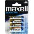 Maxell batérie Alkaline AA LR6, 4