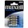 Maxell batérie Alkaline AAA LR03, 4