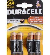 DURACELL batérie Alkaline AA LR06, 4