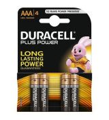 DURACELL batérie Alkaline AAA LR03, 4