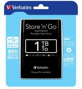 Verbatim Store 'n' Go, 1TB, ext HDD 2,5" USB 3.0 Black